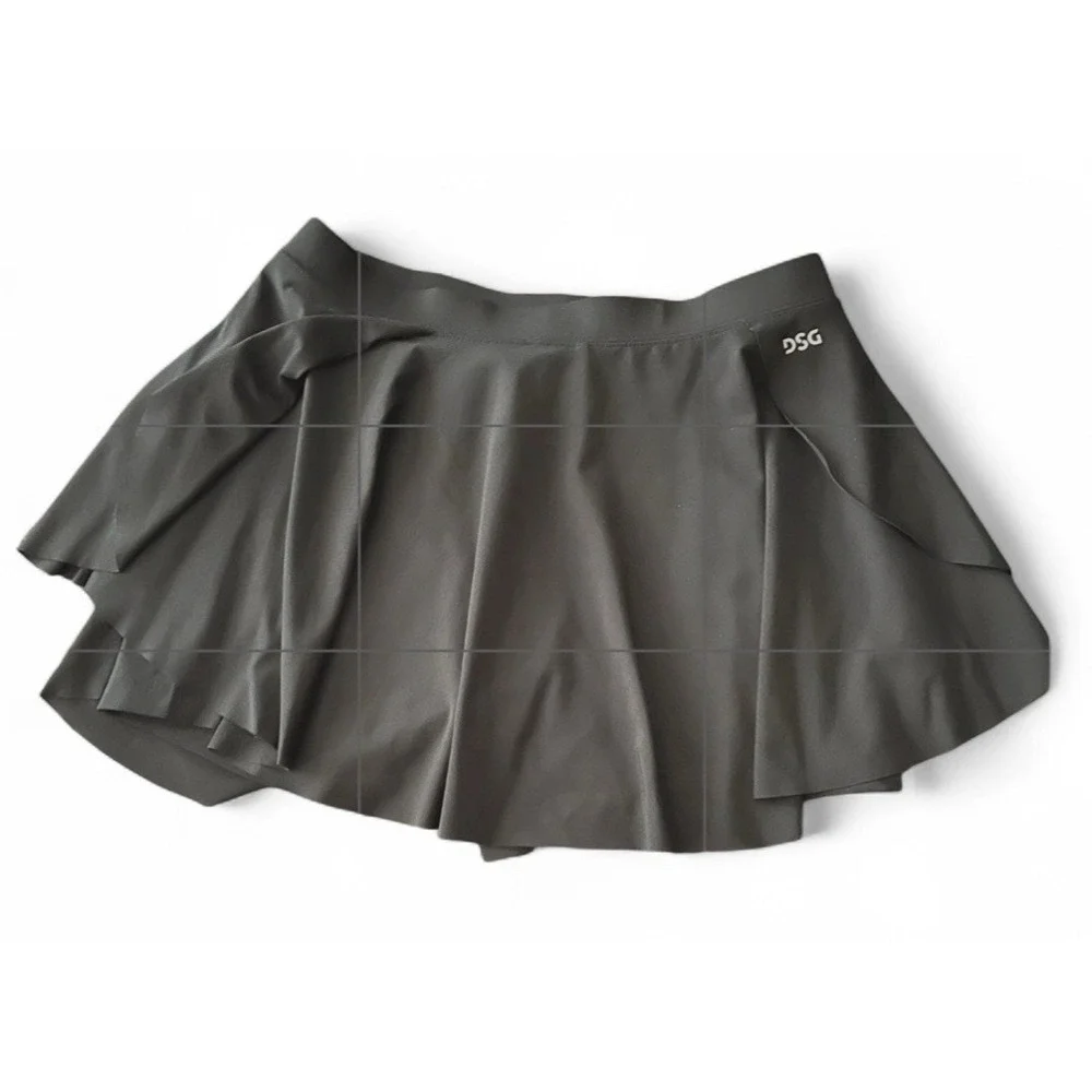 DSG Athletic Skort XL 16 Black Activewear Tennis Golf Skirt Performance Stretch
